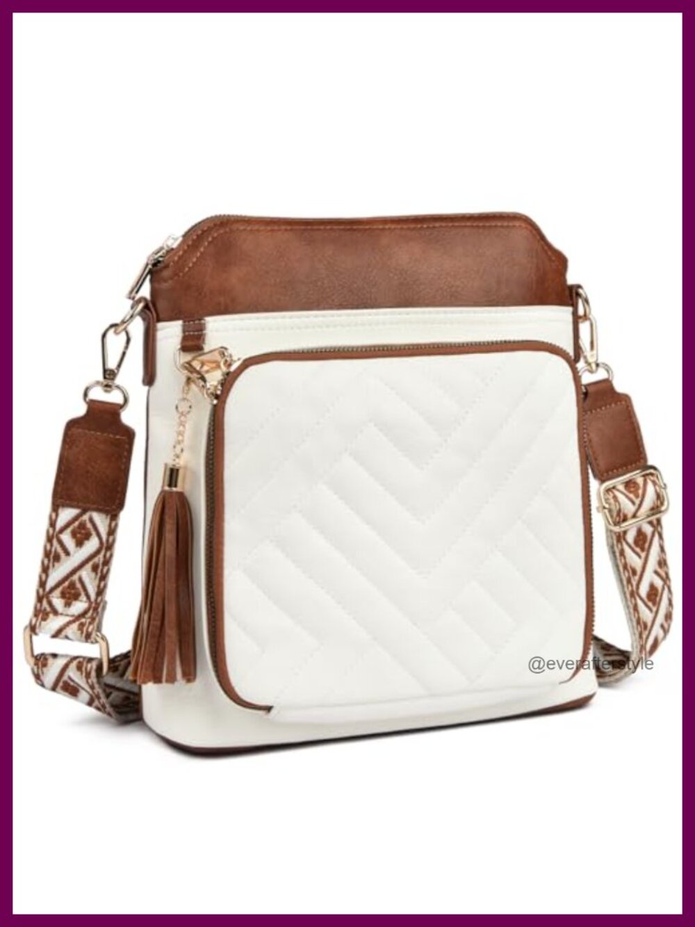 MYHOZEE RFID Anti-Theft Crossbody Purse with Built-in Wallet, Vegan Leather